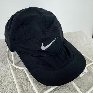 Nike hat mens black aerobill dri-fit tailwind elite reflective running nylon